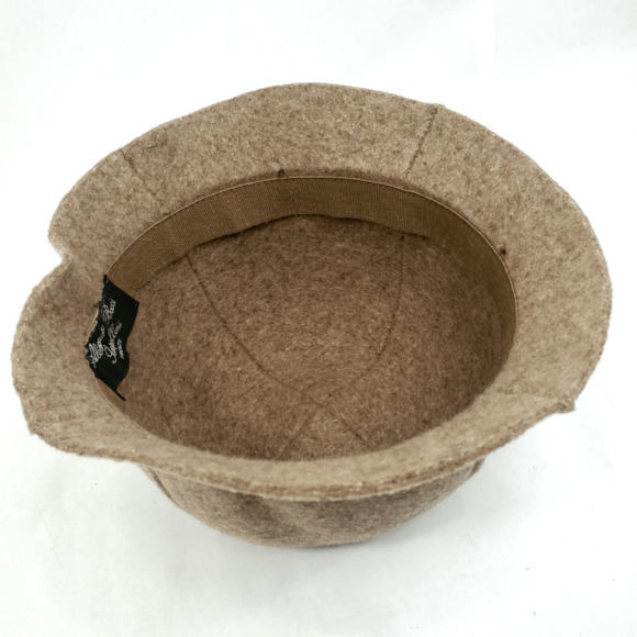 Alessandra Bacci Firenze Women's Hat Cloche Bucket Wool Blend Made in Italy Tan - Picture 5 of 5